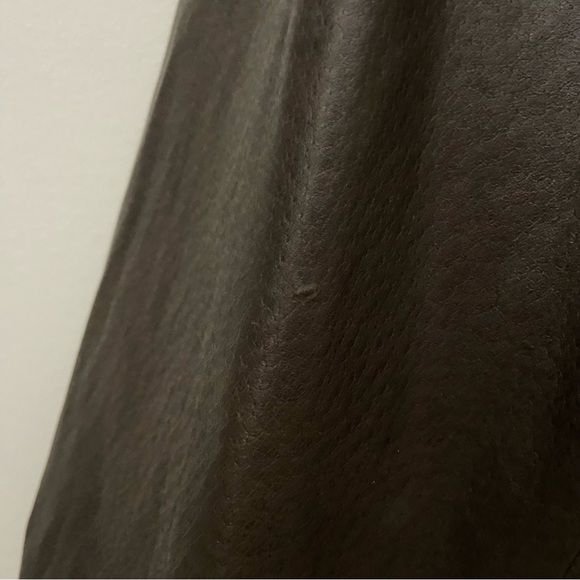 Danier Brown Leather Collared Zip Up Jacket - Picture 8 of 11